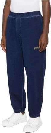 Barrow Logo-detail Track Pants - Heren - Sweatpants - Blauw - L - Katoen - Broeken
