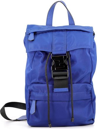 Fendi Black Blue Nylon Sling Bag (Pre-Owned)