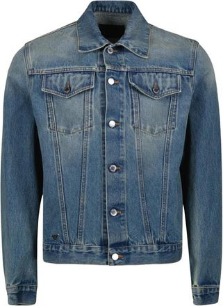 Prada Denim Jas Klassiek Blauw Gewassen - Heren - Spijkerjassen - Blauw - L - Denim - Jassen