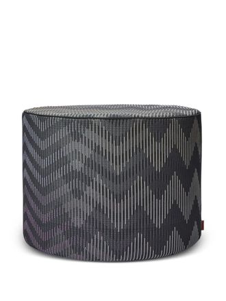 Missoni Home Sgabello con motivo chevron (40cm x 30cm) - Nero
