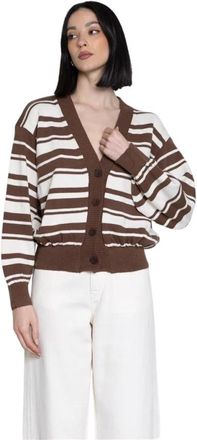 Kaos Cardigans - Dames - Vesten - Bruin - M - Katoen - Truien & Vesten