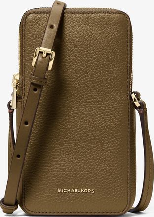 Michael Kors Jet Set Small Pebbled Leather Smartphone Crossbody Bag