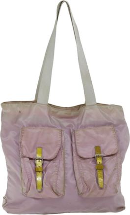 Prada Pink Synthetic Tote Bag (Pre-Owned)