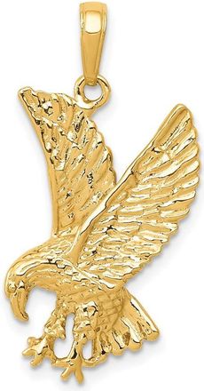 Diamond2Deal 14k Yellow Gold Eagle Charm Pendant