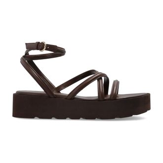 Gianvito Rossi Flat Sandals, female, Brown, Size: 7 1/2 US Flatform Sandal