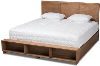 Baxton Studio Dnu Baxton Studio Tamsin King 4-Drawer Platform Storage Bed With Built-In Shelves