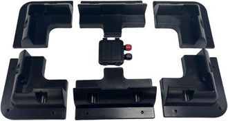 OEM 7 Soportes De Montaje Para Paneles Solares, Abs, No Requieren Perforaci&oacute;n, Aptos Para Autocaravanas, Caravanas, Veh&iacute;culos Y Garajes, Color Negro