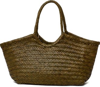 Dragon Diffusion Nantucket Big Handwoven Buffalo Leather Tote Bag