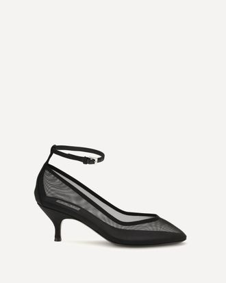 Alaia Nude Mesh Pumps Female 41