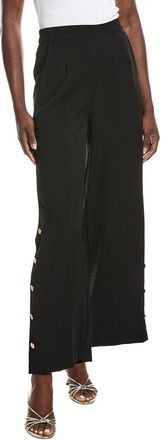 Gracia Wide Leg Half Button Casual Pant