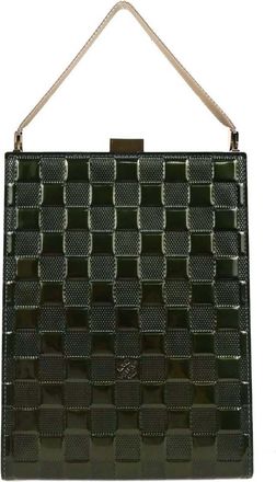 Louis Vuitton Saint Ange Handbag Damier Vernis Green Patent_Leather Handbag (Pre-Owned)