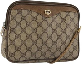 Gucci Pre-owned Cross Body Bags, female, Beige, Size: ONE SIZE Pre-owned Vintage GG Canvas Shoulder Bag