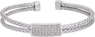 Meshmerise 18K Plated 0.15 Ct. Tw. Diamond Mesh Bangle