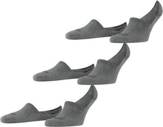 Falke Step Cotton 3-Pack High Cut No Show Socks in Light Grey Melange at Nordstrom, Size Medium