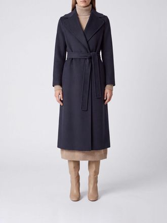 Max Mara S Max Mara Cappotto lungo a vestaglia in pura lana con cintura