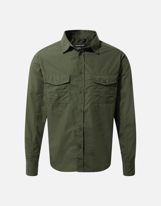 Craghoppers Mens Craghoppers Mens Expert Kiwi Long-Sleeved Shirt - Green - Size: Regular/36