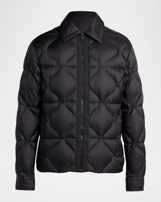 Moncler Men & apos;s Ashmere Short Down Shirt Jacket