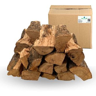 Acquaverde Legna da Ardere di Ulivo Olivo Secca in Tronchetti, per Stufe Camini e Barbecue - 4 Cartoni 60 Kg