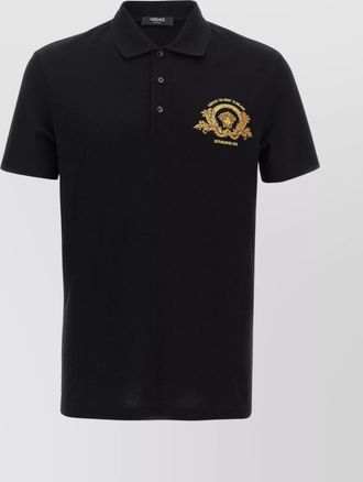 Versace cotton piqu&eacute; polo shirt
