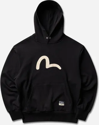 Evisu Men s Seagull Printed Hoodie Black