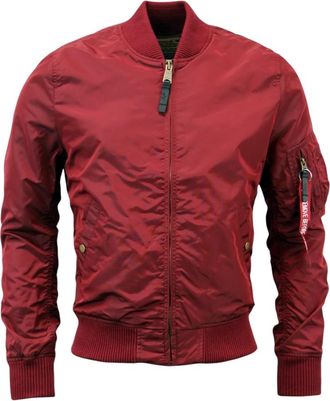 Alpha Industries Lichtgewicht zomerbomberjack TT-model - Heren - Bomber jackets - Rood - M - Nylon - Jassen