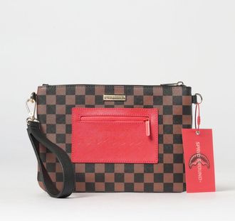 Sprayground Pouch in cotone spalmato saffiano a scacchi
