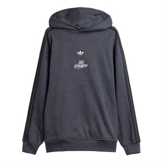 adidas Originals Mens 100t Hoodie in Carbon - Grey - Size X-Small