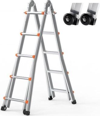 OEM Escalera Telesc&oacute;pica Con Estructura En A Escalera Extensible 512 Cm Escalera Plegable Port&aacute;til Para Rv, Tareas Escolares, Escalera De Techo Para Inter
