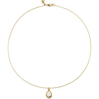Monica Vinader Birthstone Locket Pendant Necklace in 18Ct Gold Vermeil /Moonstone at Nordstrom