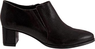 Trotters Keegan Black Lizard Leather T2059-008 Womens