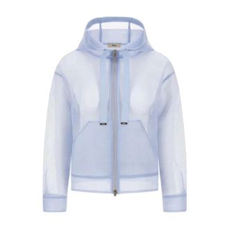 Herno Light Jackets, female, Blue, Size: M Jackets