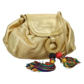 Loewe Pre-owned Clutches, female, Yellow, Size: ONE SIZE Pre-owned Leather Crossbody Bag