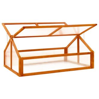 Berkfield Home Greenhouse Brown 114x80x50 cm Firwood | Size: 114 x 80 x 50 cm