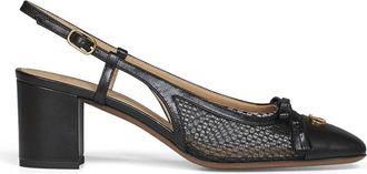 Valentino Garavani Valet Du Roi Slingback Pomp - Dames - Pumps - Zwart - 38 1/2 EU - Leer - Schoenen