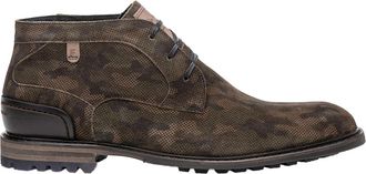 Floris Van Bommel suede nette schoenen van Bommel groen print