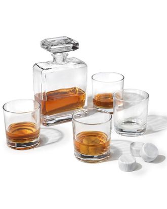Godinger Chateau 9Pc Whiskey Decanter Set