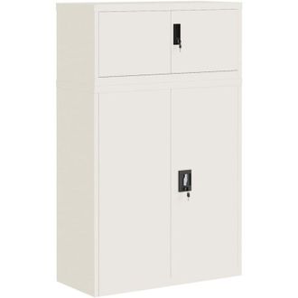 vidaXL Armario Archivador De Acero Blanco 90x40x145 Cm Vidaxl