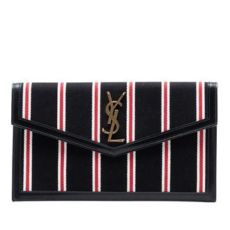 Saint Laurent Pre-owned Saint Laurent Canvas Striped Uptown Pouch TCT565739A.1221