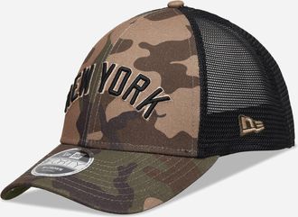 New Era New York Yankees MLB Wordmark 9FORTY M-Crown Adjustable Cap Woodland Camo