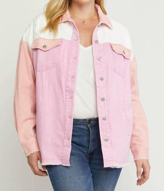 Entro Colorblock Denim Jacket In Multi