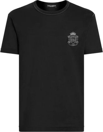 Dolce & Gabbana T-Shirts - Heren - T-shirts - Blauw - 4XL - Katoen - Tops