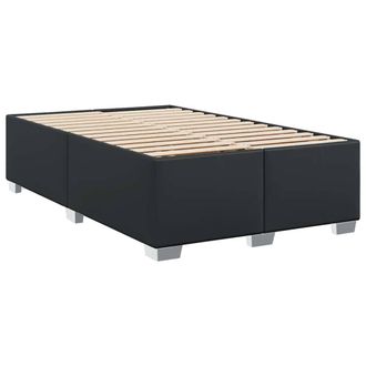 Berkfield Home Elegant Bed Frame without Mattress Black&not;Double Faux Leather in Black | Size: Double