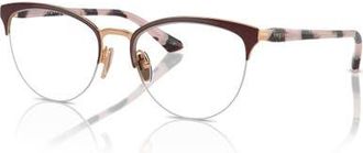 Vogue Eyewear 53mm Oval optical glasses in Red at Nordstrom