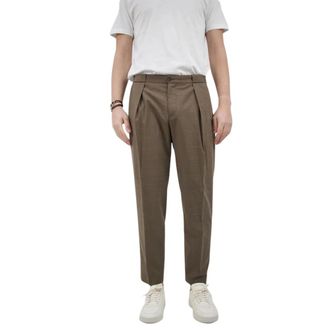 BRIGLIA 1949 Slim-fit Trousers, male, Green, Size: XL PortobelloS Cropped Trousers