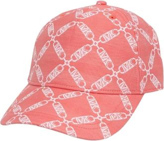 Michael Kors Accessoires, Dames, Roze, ONE Size, Katoen, Logo-jacquard Twill Cap