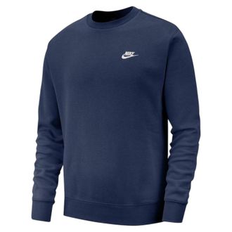 Nike Heren Club Logo Crew Neck Sweater (Midnight Navy)