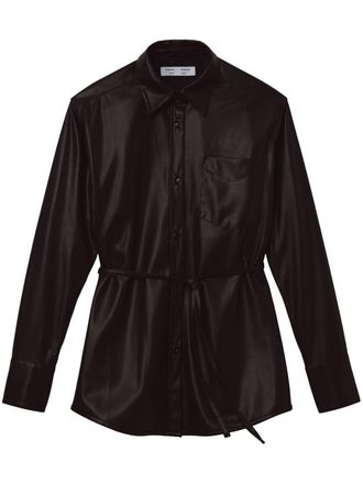 Proenza Schouler Giacca-camicia in finta pelle - Nero