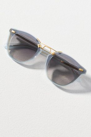 Krewe Beau Nylon Mirrored Circle Sunglasses