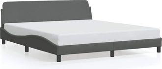 vidaXL Estructura De Cama Dover Gris Oscuro 180x200 Cm Tela Vidaxl
