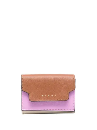 Marni Portafoglio tri-fold con design color-block - Rosa